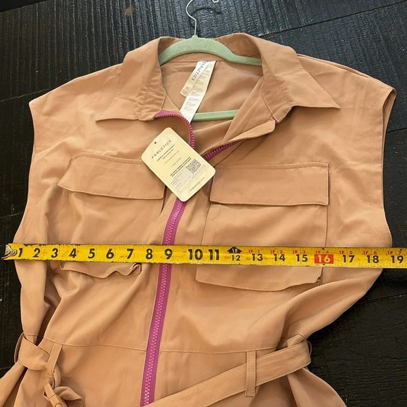 NWT Fabletics Harmony Woven Jumpsuit in Desert / Tan color size XL - Picture 15 of 16